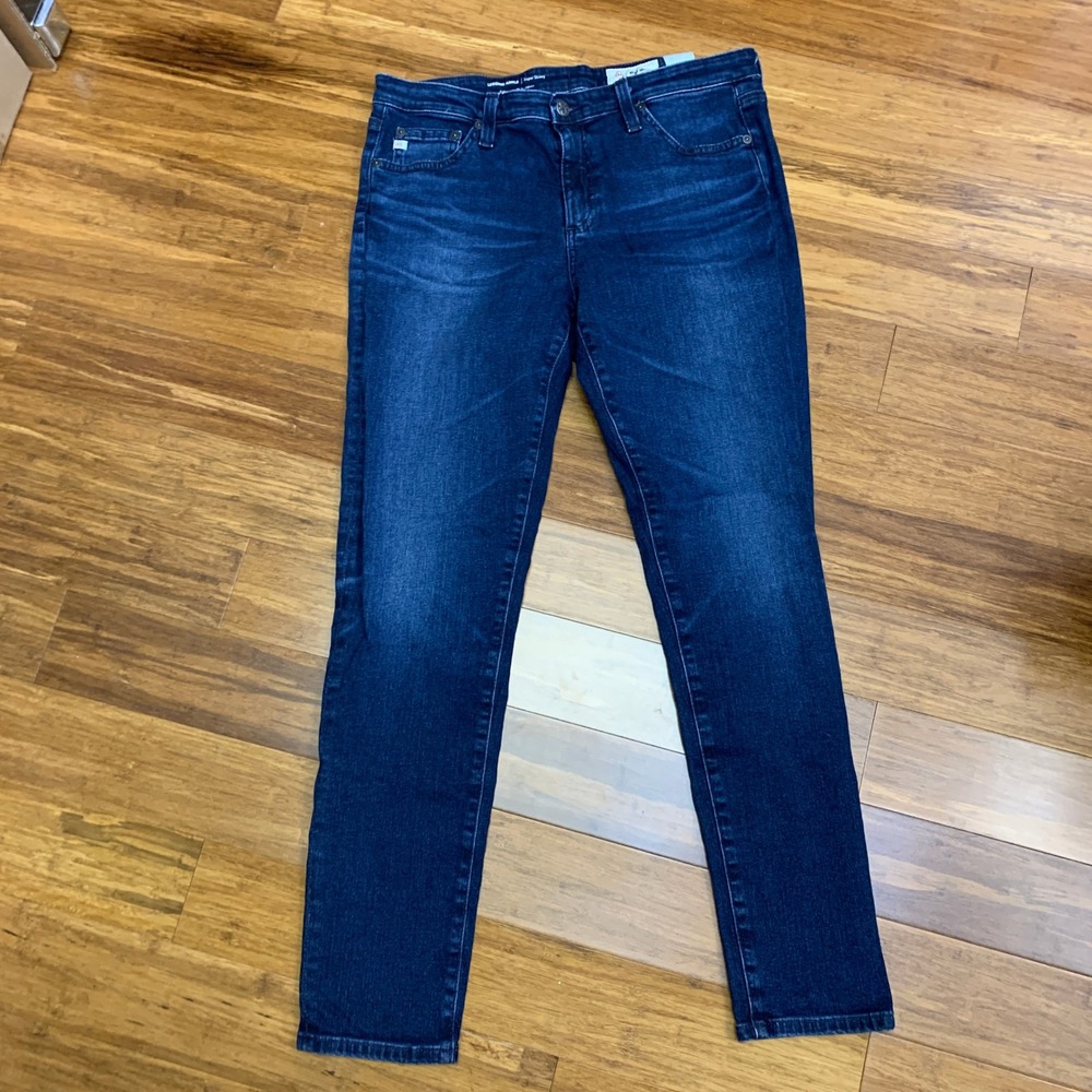 AG Adriano Jeans Legging Ankle Super Skinny‎ Dark Wash Denim Women's Size 31